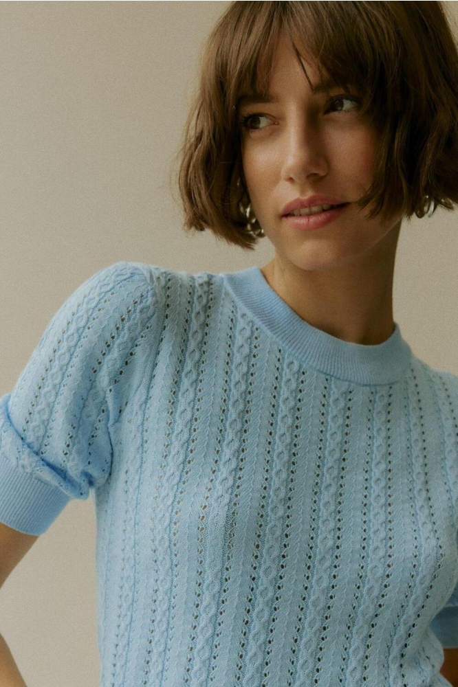 VMMORENA 2/4 O-NECK PULLOVER GA BOO 10321893 Airy Blue